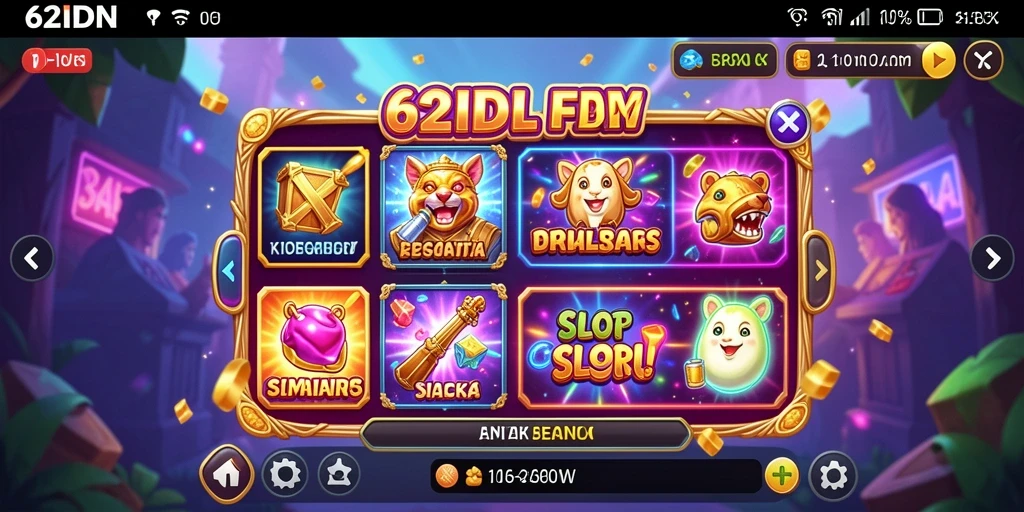 Gameplay Slot yang penuh warna dan interaktif di 62IDN.