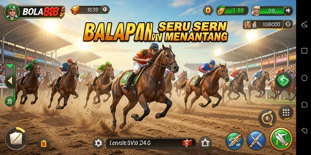 Gameplay mendebarkan balapan di BOLA88 dengan grafis memukau.