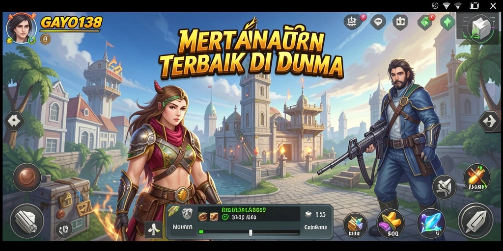Tangkapan layar utama GAYO138 menampilkan aksi seru di Tower Defense.