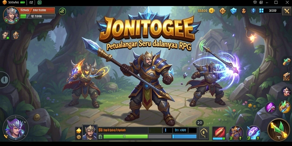 Screenshot JONITOGEL menampilkan aksi pertarungan dalam gameplay RPG yang menarik.