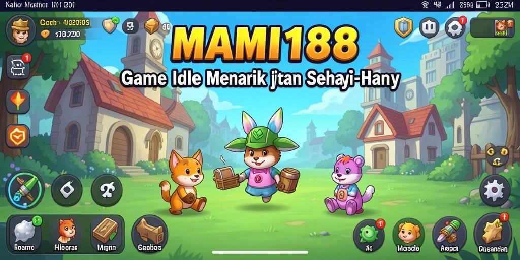 Screenshot gameplay MAMI188 yang menunjukkan mekanisme idle yang menarik.