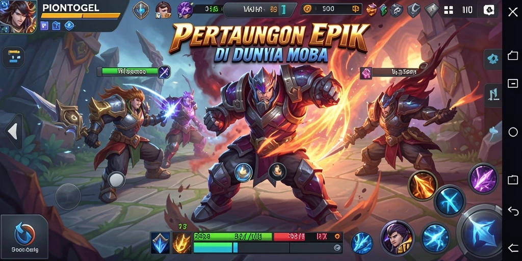 Tangkapan layar gameplay <strong>PIONTOGEL</strong> dengan aksi seru di arena pertarungan.